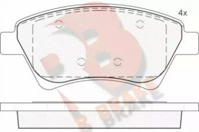 R BRAKE rb1535 -  Комплект тормозных колодок, дисковый тормоз
